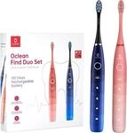 Oclean Find Duo Set Elektrische Zahnb&uuml;rste, 2er Electric Toothbrush mit 5 Modi,