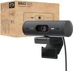 Logitech Brio 505 Full HD-Webcam mit automatischer Belichtungskorrektur,