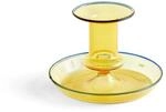 HAY Flare Kerzenhalter Glas Gelb,507953 H 7,5cm 11cm