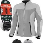 SHIMA OpenAir Motorrad Jacke Damen mit Protektoren AirForce R&uuml;ckenprotektor
