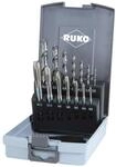 RUKO Maschinengewindebohrer-Satz HSS, 7x Form B M3 bis M12 und 7x passen Spiralbohrer