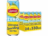 LIPTON ICE TEA Sparkling Lemon Zero, Kohlensäurehaltiger Eistee mit Zitronen