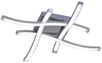 Reality Leuchten Route R62474107 LED Deckenleuchte, Nickel Matt, 5 Watt, Acryl Wei&szlig;