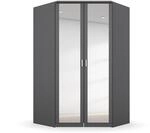 Rauch M&ouml;bel Bremen Eckschrank Kleiderschrank Schrank in Grau Metallic, Schwarz, mit