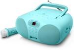 Muse M-203 KB CD-Player und FM-Radio | f&uuml;r Jungen in blau | tragbar mit Griff 