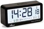 Atlanta Funkwecker Digital-Wecker LCD Snooze Licht Lautlos Ohne Ticken 3...