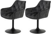 Hela Tische, 2er Set Sessel, K&uuml;chenstuhl, Drehstuhl Birte, Sitzschale Microfaser