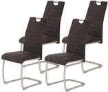 Hela Tische, 4er Set Esszimmerstuhl Ulla, Bezug Microfaser Vintage-Optik...
