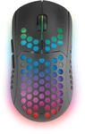 Mars Gaming MMW3, Kabellose Gaming Maus, RGB Flow, Ultraleicht 79g, 3200DPI, Schwarz