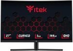iTek Monitor GGC - 27" Curved R1500, WQHD 2560x1440, VA, 144Hz, 16:9, 1ms MPRT, Has,