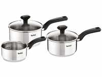 Tefal 3 Piece Comfort Max Stainless Steel Cookware Pan Set