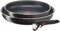 Tefal Ingenio Easy Plus Pfannen-Set, 24/28 cm, abnehmbarer Griff, stapelbar,