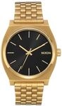 Nixon Time Teller Herrenuhr Analog Quarz mit Edelstahl Armband All Gold / Schwarz