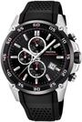 Festina Herren Uhr Analog mit Schwarzem Kautschukarmband - Quarzwerk - Chronograph -