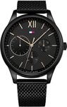 Tommy Hilfiger Herren-Multifunktions-Quarzuhr mit 44 mm - Schwarzes Zifferblatt mit