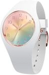 Ice-Watch - ICE sunset Rainbow - Wei&szlig;e Damenuhr mit Silikonarmband - 015743 (Small)