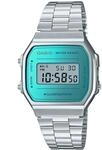 CASIO Unisex Erwachsene Armbanduhr Digital Quarz Edelstahl A168WEM-2EF