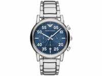 Emporio Armani Herren Chronograph Quarz Smart Watch Armbanduhr mit Edelstahl...