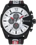Diesel Herrenuhr Mega Chief, Chronographenwerk, 51mm Schwarzes Edelstahlgeh&auml;use mit