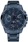 Tommy Hilfiger Analoge Multifunktionale Quarz-Uhr f&uuml;r Herren 48 mm - Blaues
