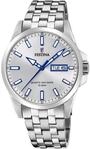 Festina Herren Uhr Analog aus Edelstahl 316L Silber - Quarzwerk - Kalender -