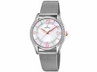 Festina Damen Analog Quarz Smart Watch Armbanduhr mit Edelstahl Armband F20420/1