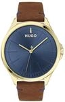 HUGO Analog Quarzuhr f&uuml;r Herren mit Braunes Lederarmband - 1530134