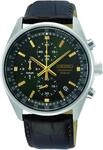 Seiko Herren-Uhr Quarz Edelstahl mit Lederband SSB385P1