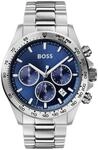 BOSS Herren 43mm Chronograph Quarz Uhr Hero Kollektion mit Silbernem