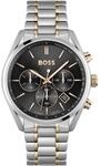 BOSS Herren 44mm Chronograph Quartz Uhr Champion Kollektion mit Schwarzem Zifferblatt
