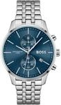 BOSS Chronograph Quarz Uhr f&uuml;r Herren Kollektion Associate mit Silbernes