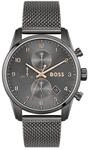 BOSS Herren 44mm Chronograph Quarzuhr SKYMASTER Kollektion mit Grauem Zifferblatt,