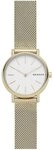 Skagen Signatur Uhr für Damen, Quarzwerk mit Edelstahl- oder Lederarmband, Goldton Skagen Signatur Uhr für Damen, Quarzwerk mit Edelstahl- oder Lederarmband, Goldton