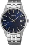 Seiko Herren-Uhr Quarz Edelstahl mit Edelstahlband SUR399P1, Blau