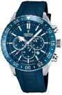 Festina Herren Uhr Analog mit Blauem Kautschukarmband - Quarzwerk - Chronograph -