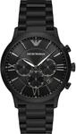 Emporio Armani Uhr f&uuml;r Herren, Chronographenwerk, 43mm Schwarzes Edelstahlgeh&auml;use