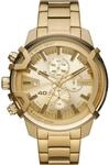 Diesel Herrenuhr Griffed, ChronographenUhrwerk, 48mm GoldEdelstahlgeh&auml;use mit