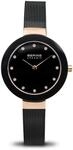 BERING Damen Quarz Uhr | Armbanduhr 29 mm ros&eacute;goldenes Edelstahlgeh&auml;use und
