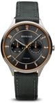 BERING Herren Quarz Uhr | Armbanduhr 39 mm silbernes Titangeh&auml;use und graues