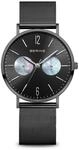 Bering Damen Quarz Uhr | Armbanduhr 36 mm Edelstahlgeh&auml;use und Zifferblatt 