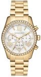 Michael Kors Damen Quartz Armbanduhr, 38.00mm Geh&auml;usegr&ouml;&Atilde;&Yuml;e mit wei&Atilde;&Yuml; analog