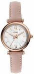 Fossil Damenuhr Carlie Mini, Quarzwerk, 28mm Rose Gold Edelstahlgeh&auml;use mit