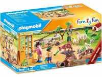 PLAYMOBIL Family Fun 71191 Erlebnis-Streichelzoo mit Spielzeugtieren, Spielzeug...