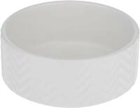 TRIXIE Futterstation aus Keramik, 0,9 l/&Oslash; 16 cm, Wei&szlig; f&uuml;r Hund