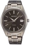 Seiko Herren-Uhr Quarz Titan mit Edelstahlband SUR375P1