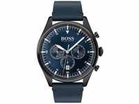 BOSS Chronograph Quarz Uhr für Herren mit Blaues Lederarmband - 1513711