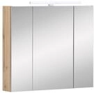 Schildmeyer Spiegelschrank Duo 146541, Eiche Landhaus Dekor, 80 x 16 x 74,7 cm