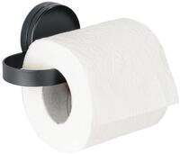 WENKO Static-Loc Plus Toilettenpapierhalter Pavia Schwarz, WC-Rollenhalter,