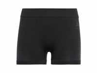 Odlo Damen Unterhose BL Bottom Long Performance WARM, Grey Melange - Black, XL,