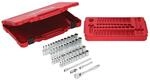 Milwaukee Juego 50 piezas, carraca y vasos de 1/4" SAE y Metrica